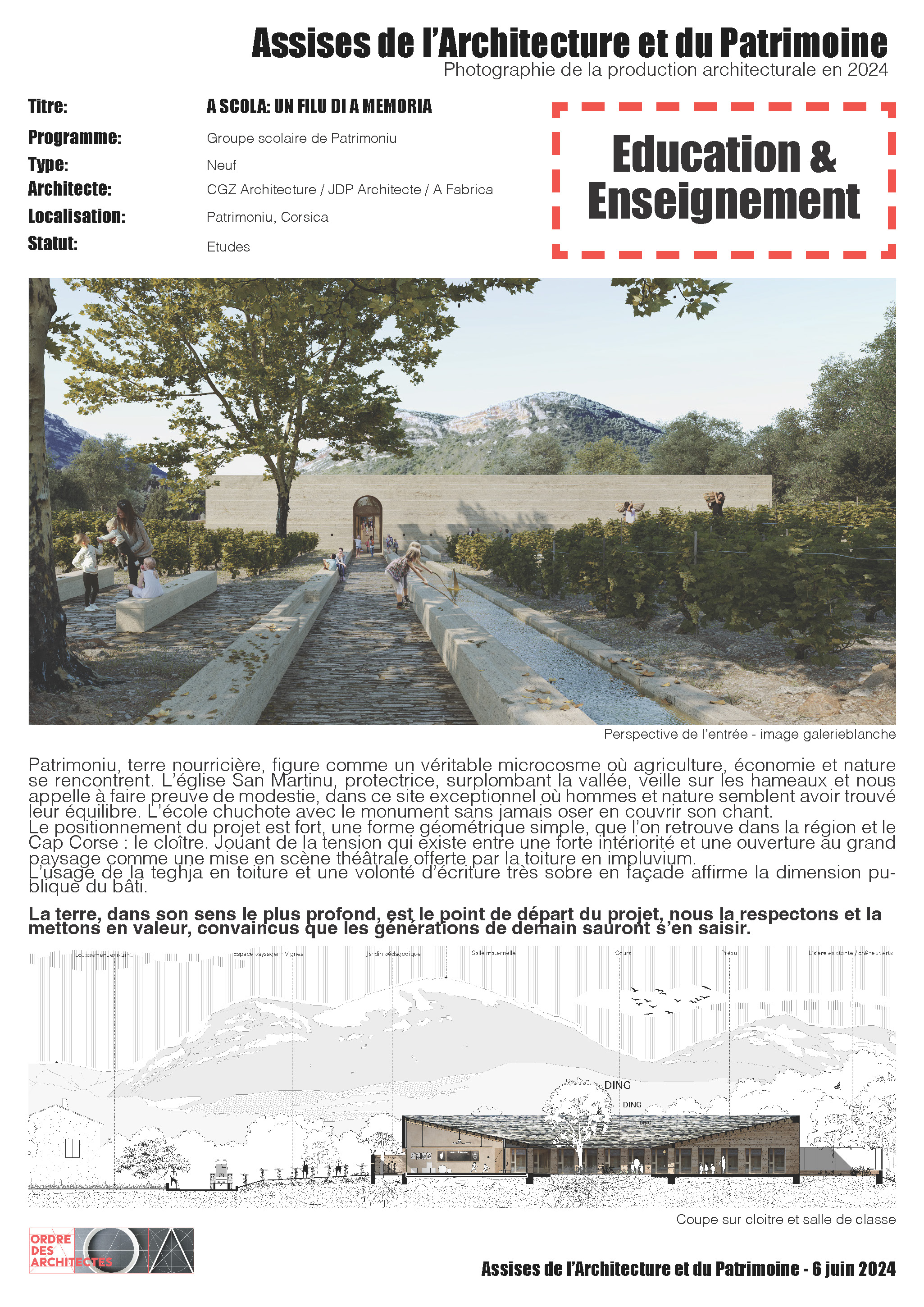 A Scola : Un filu di a memoria - CGZ Architecture + JDP Architecte + A Fabrica - Patrimoniu
