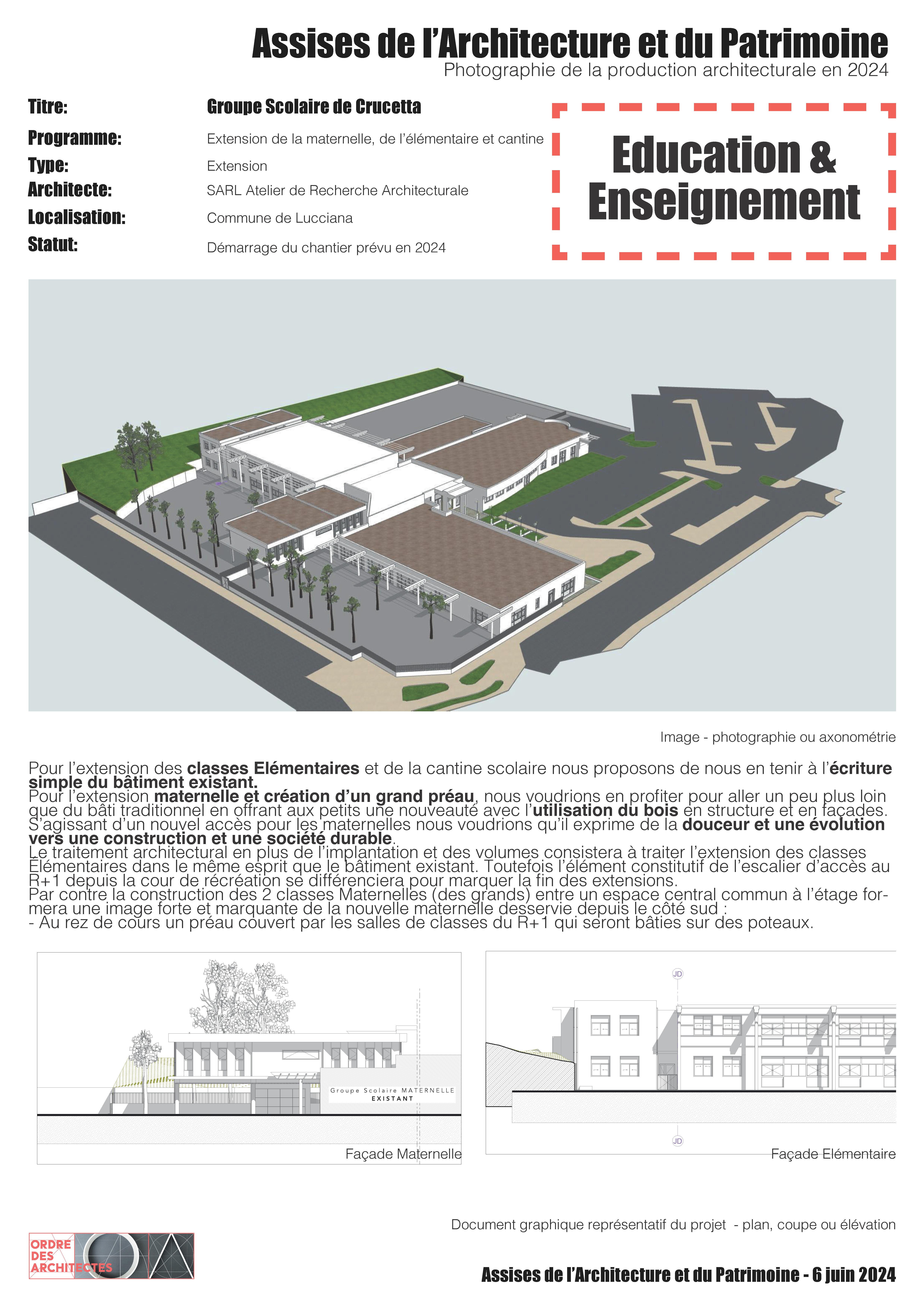 Groupe Scolaire de Crucetta - SARL Atelier de Recherche Architecturale - Lucciana