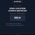 Sous-location licence archiCAD