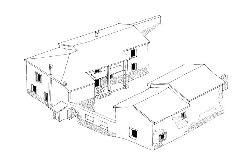 Croquis axonométrique de l'existant