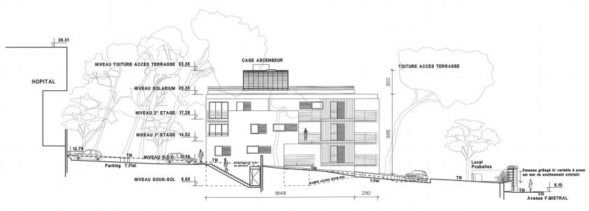 Elévation façade Sud