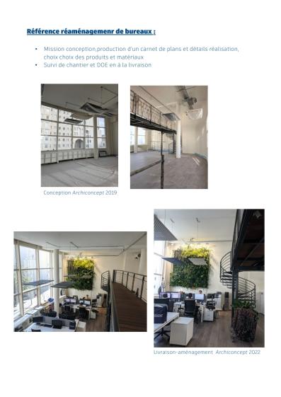 exemple de projet rénovation plateau de bureau