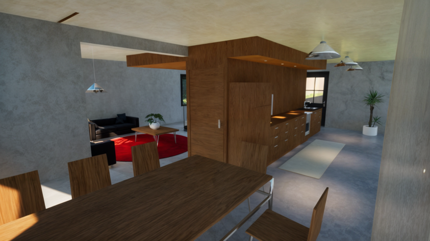 Visuel cuisine salle à manger "Le noyau de l'habitat"