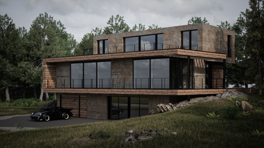 Maison en béton de terre