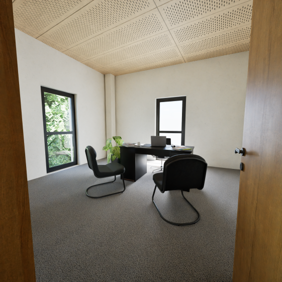 Bureau et deux chaises
