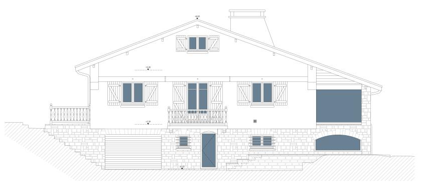 Façade d'une villa