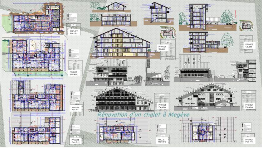 Projet de rénovation d'un chalet à Megève - Phase DCE