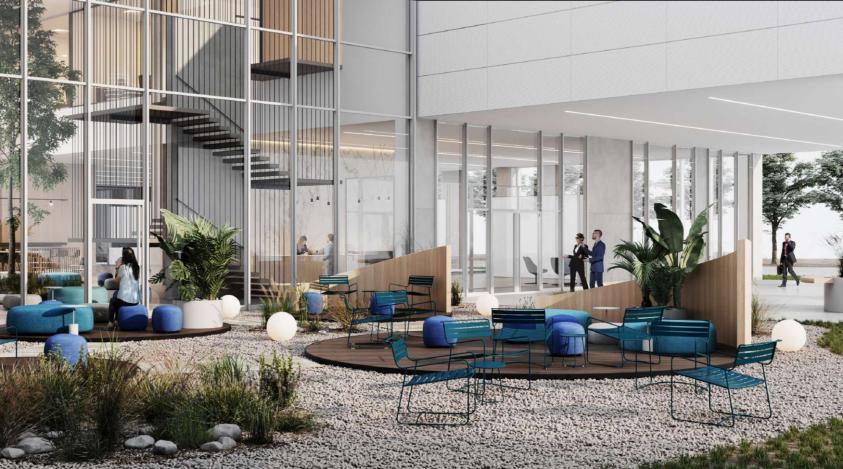 Perspective intérieure – bureaux