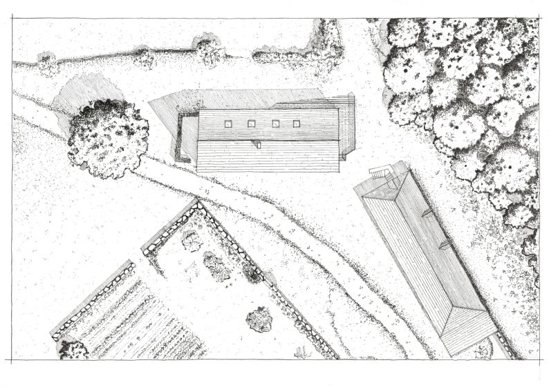 Plan masse à la main pour permis de construire