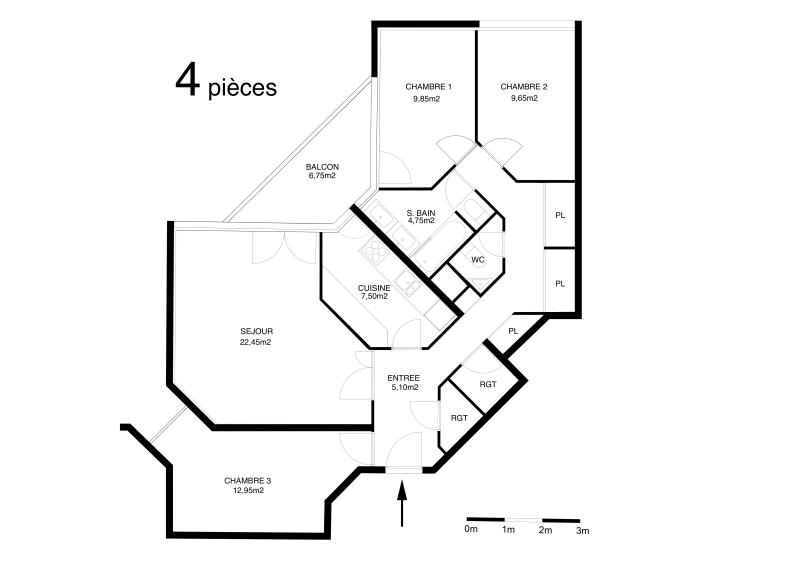 Plan de vente de l'appartement