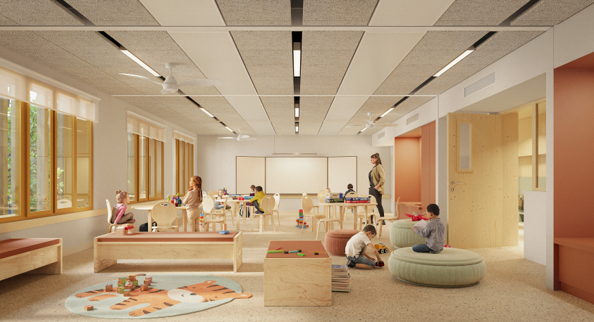 Perspective école maternelle Palmer à Cenon