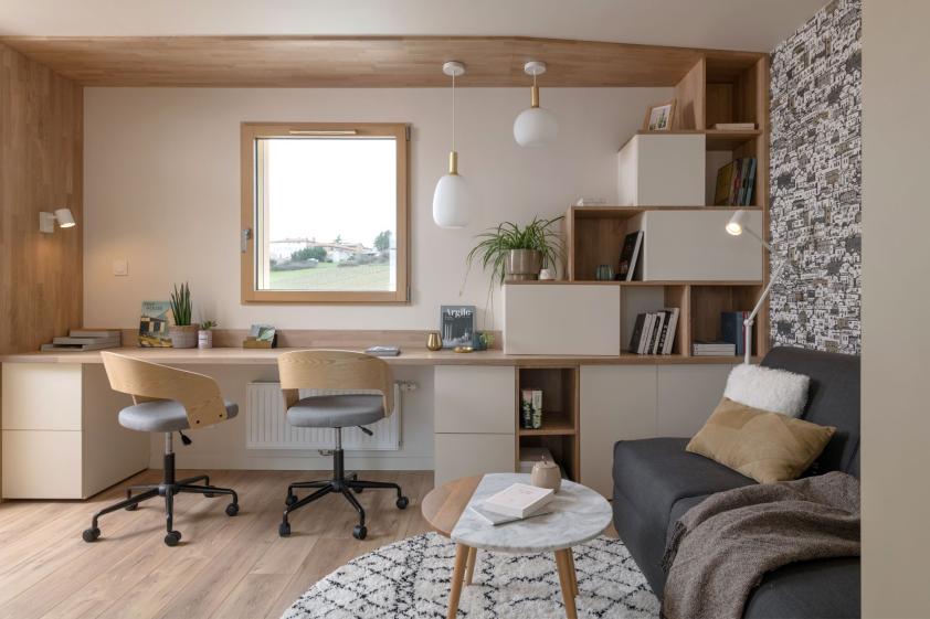 Bureau maison vue sur vignes