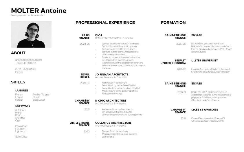 CV MOLTER Antoine