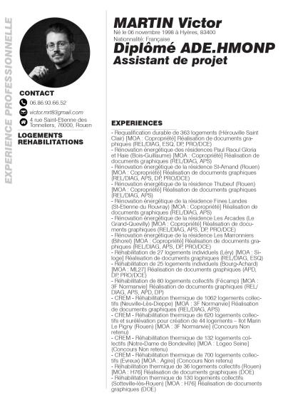 Expérience professionnelle 1/2