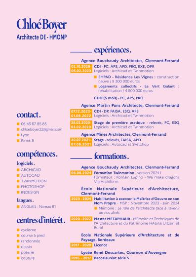 CV Chloé Boyer