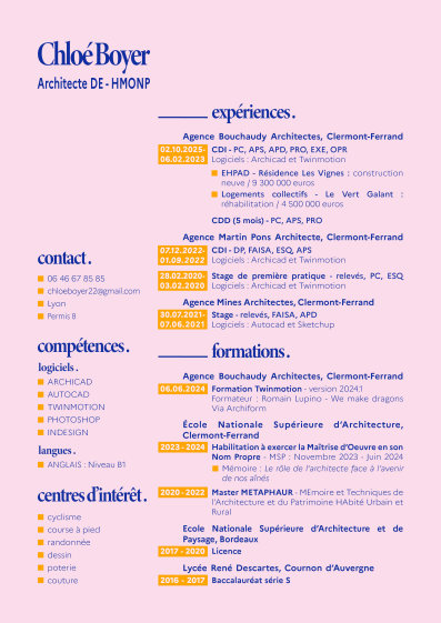 CV Chloé Boyer