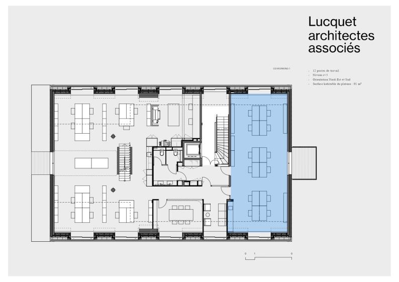 Coworking 1 : R+5 - 91 m2