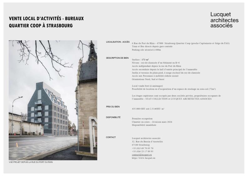 Vue projet depuis la rue du Port du Rhin