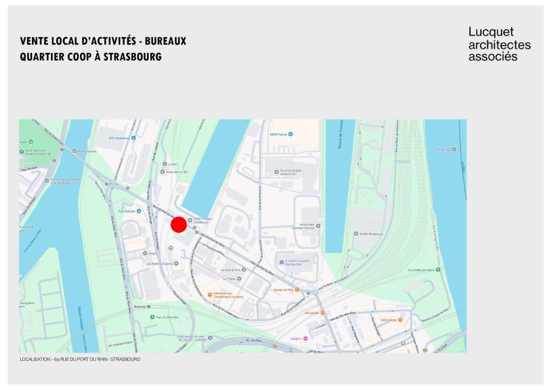 Localisation - 6A rue du Port du Rhin à Strasbourg