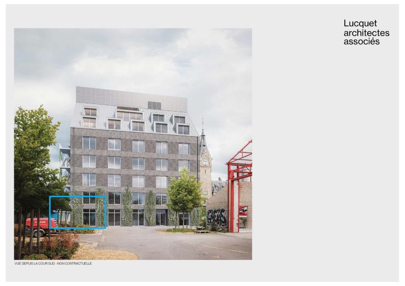 Vue depuis la cour Sud - non contractuelle