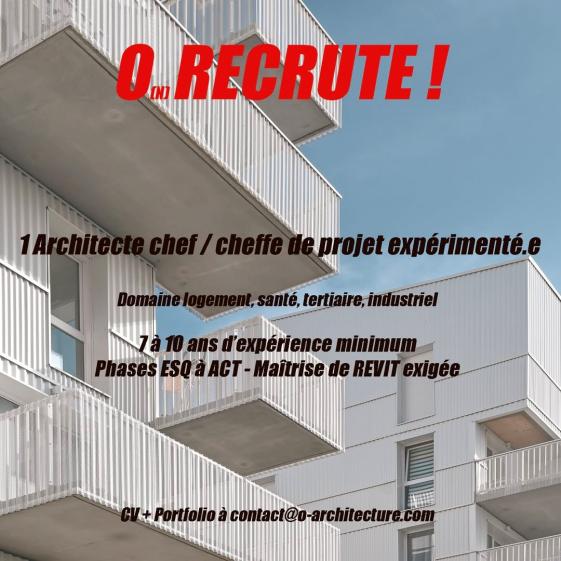 O ARCHITECTE recrute !