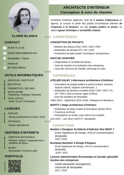 Curriculum vitae - BLANCA Claire