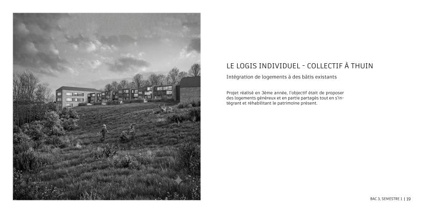 Portfolio : Page de garde Projet Habitations Collectives