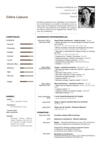 CV - Celine Lejeune