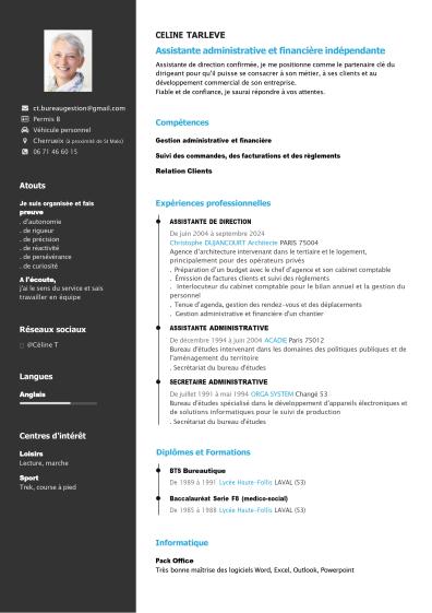 CV détaillant mon expérience professionnelle