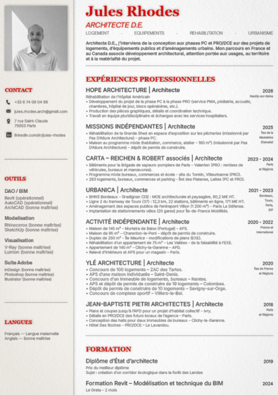 CV - Jules Rhodes
