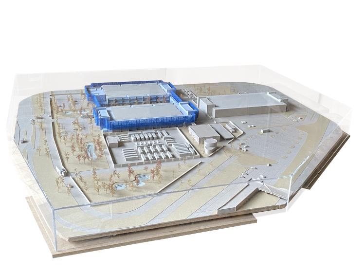maquette en carton et impression 3d échelle 1/300e
