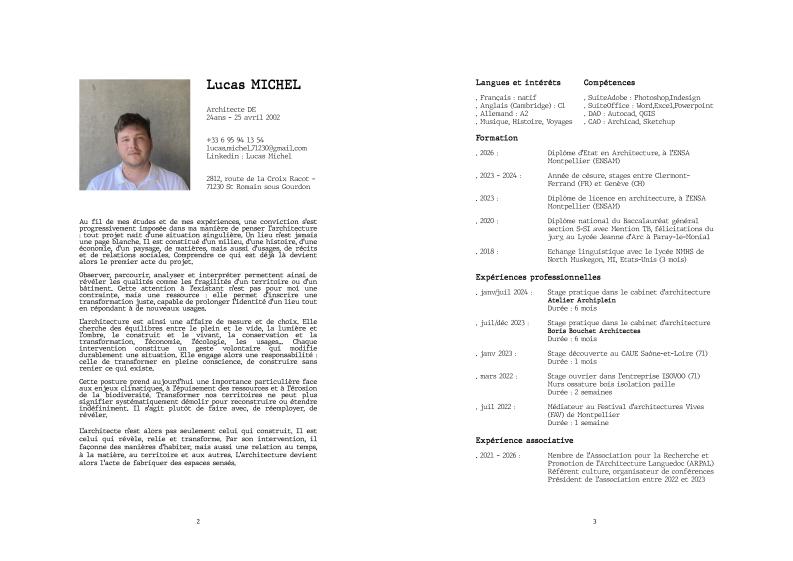 CV Lucas Michel