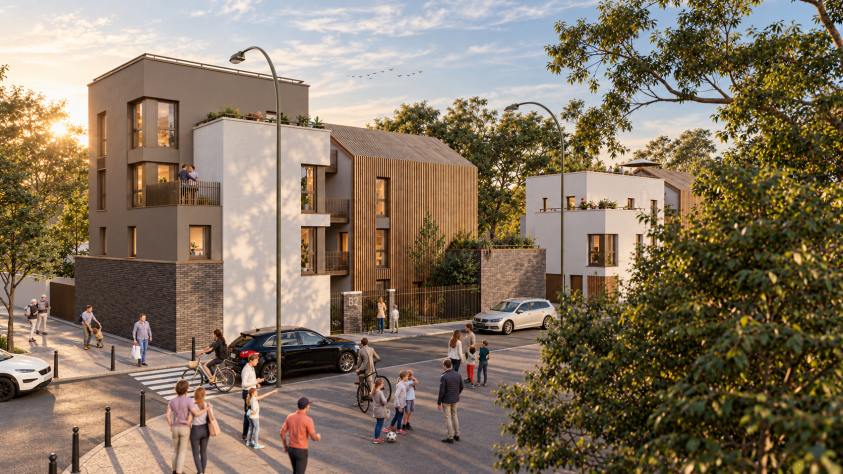 Montigny-lès-Cormeilles — perspective extérieure de logements