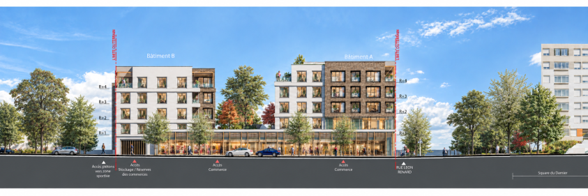 Longjumeau — coupe architecturale du projet