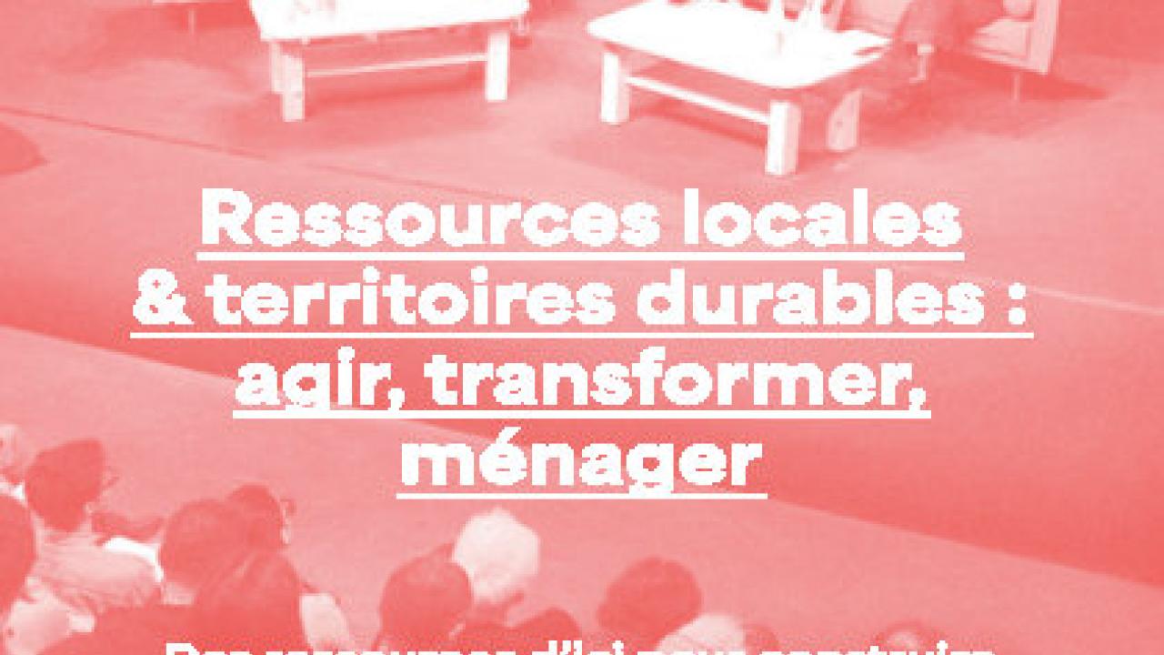 Couverture du livret Ressources locales & territoires durables