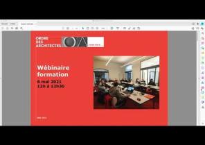 Webinaire sur la formation continue des architectes - 6 mai 2021