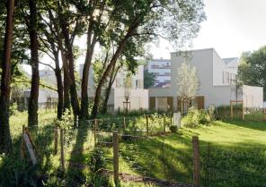 Eco-cité La Garenne / 34 maisons groupées et espaces publics