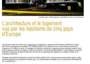 Couverture - L’architecture et le logement vus par les habitants de cinq pays d’Europe