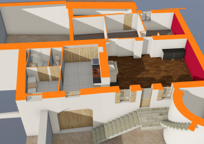 Avant, un très grand séjour, et la seule salle d'eau avec un accès par la cuisin