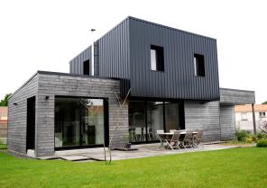 Construction d'une maison ossature bois à Saint-André-de-la-Marche (49).