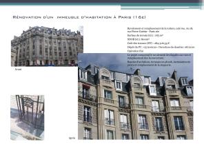 Rénovation d'un  immeuble d’habitation à Paris (16e)