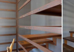 Escalier Corten - légèreté, matière