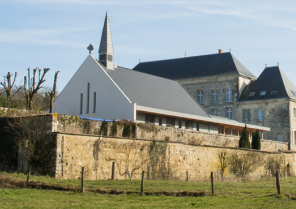 Chapelle bois bioclimatique - Vue Sud-Ouest