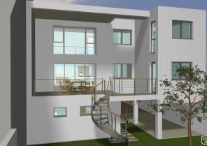 Aperçu de la façade sur jardin