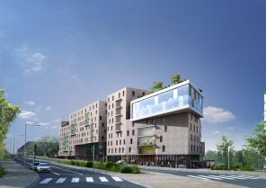 Constructon de 132 logements et locaux d'activité "Le Grand Angle" à Strasbourg