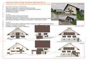 Amélioration thermique et modification de façades d'une maison des années 50