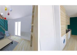 Réaménagement des pièces à vivre d'un appartement de 70.5m² - venez voir la suit