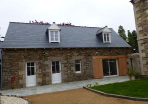 Façade de la longère réhabilitée