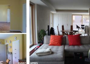 Salle à manger avant / après