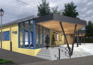 Création d'un auvent et réaménagement d'un parvis de la salle polyvalente